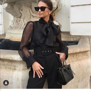 Zara high waisted pants, bloggers favorite